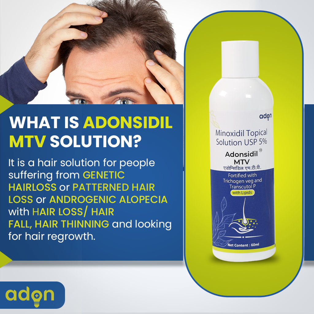 Adonsidil Mtv Solution 60 Ml - Hair Growth Serum