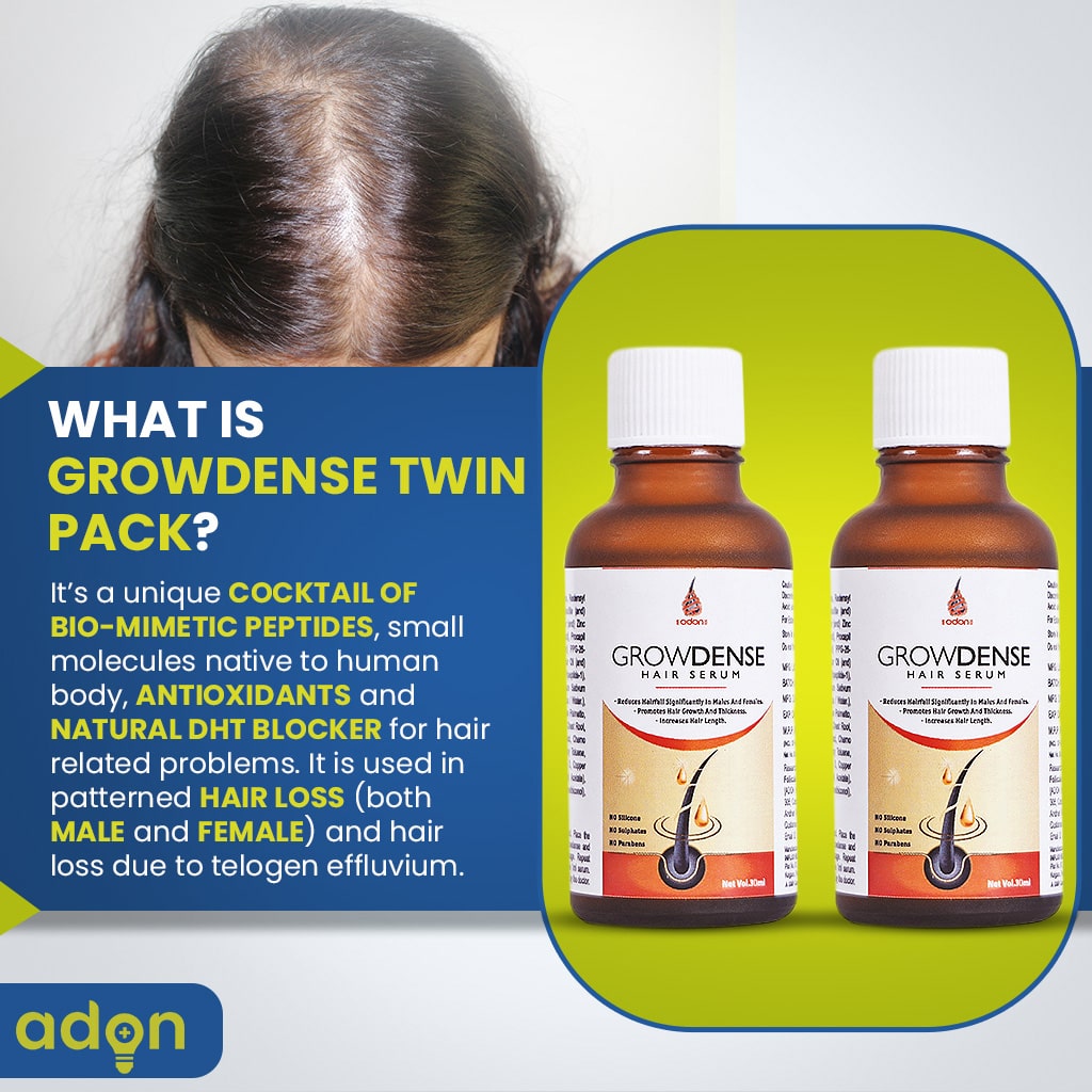 Growdense Hair Serum Twin Pack- 2 Bottles of 30 ml each