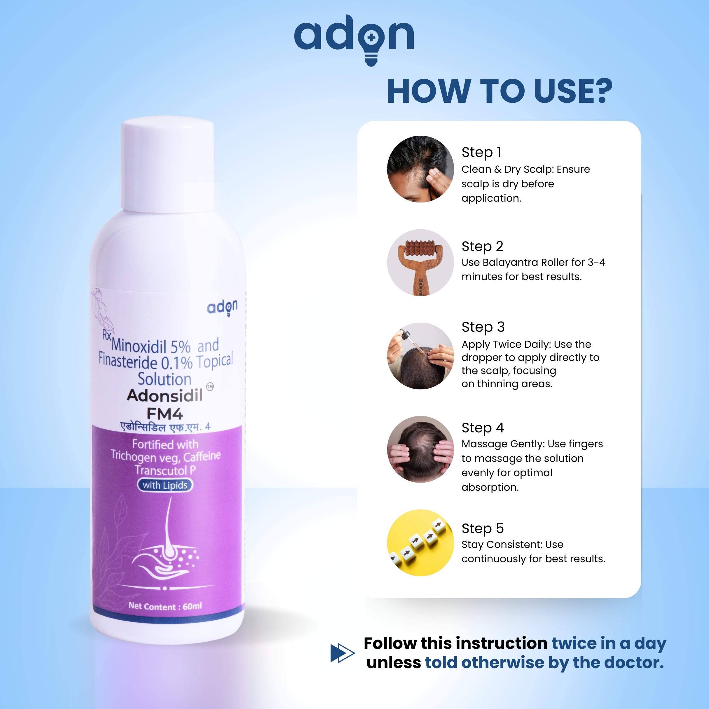 2 × Adonsidil Fm4 Solution 60 Ml With Free Balayantra