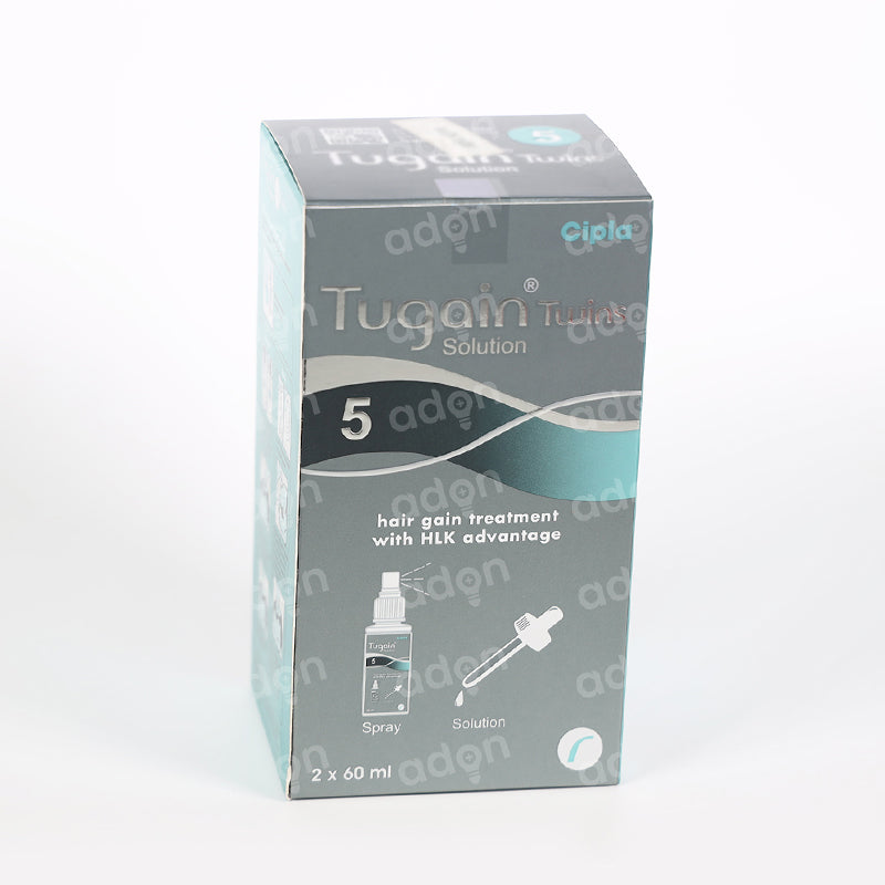 Tugain 5 % solution twin pack - 2 bottles